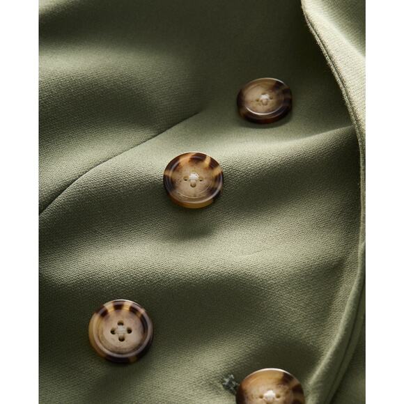 Veronica Beard Miller Dickey Jacket Stone Army Green Classic Blazer Size 8 - Picture 7 of 16